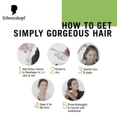 Schwarzkopf Simply Colour Permanent Hair Colour For 100% Grey Coverage - 4.68 Chestnut Brown 142.5 ml - Crème