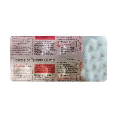 TICABID 60 Tablet 10's - Blood Clot-Ant