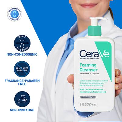 CeraVe Foaming Cleanser For Normal To Oily Skin 236 ml - Face Wash & Cleansers