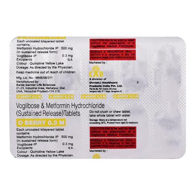 O Berry M 0.3mg Tablet 10'S - Diabetes-Ant