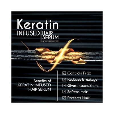 Qraamen Keratin Infused Hair Serum for Dry and Damaged Hair 100 ml - Hair Serums