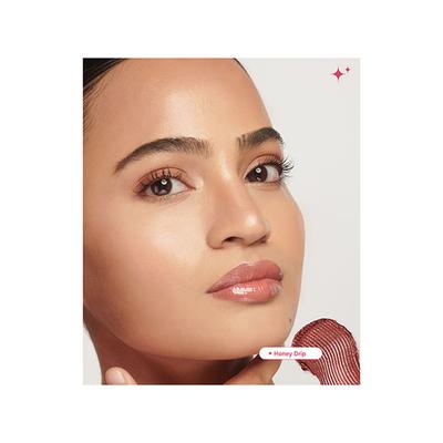 Gush Beauty Glaze Lip Oil Gloss High Shine and Hydrating Brown Gloss - Honey Drip 2.8 ml - Lip Glosses