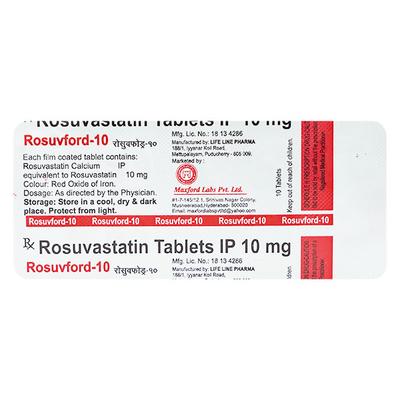 ROSUVFORD 10 Tablet 10's - High Cholesterol-Dys