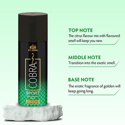 St. John Cool Limited Edition Deodorant Spray 150 ml + Sports Limited Edition Deodorant Spray 150 ml 2's - Men Deodorants/Roll-Ons