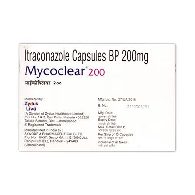 MYCOCLEAR 200 Capsule 10's - Fungal Infections-Anf