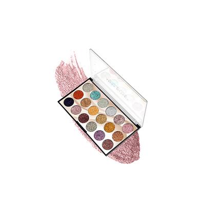 Miss Rose 18 Color Glitter Eyeshadow Palette 7001 - 83 M2 20 gm - Face Palettes