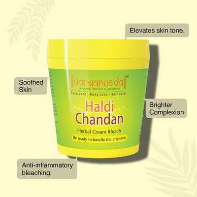 Aryanveda Herbal Bleach Cream - Haldi Chandan (Pack of 2 x 250 gm) - Face Bleach