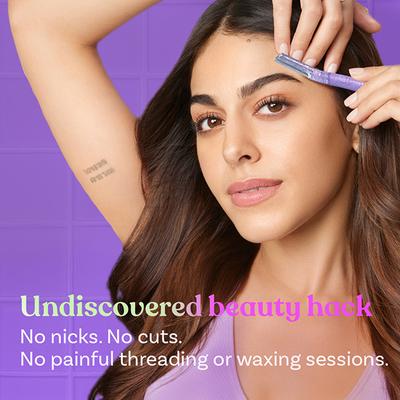 Bombae Glamup Beauty Razor, Reusable and Painless Face Razor 3's - Face & Eyebrow Razors