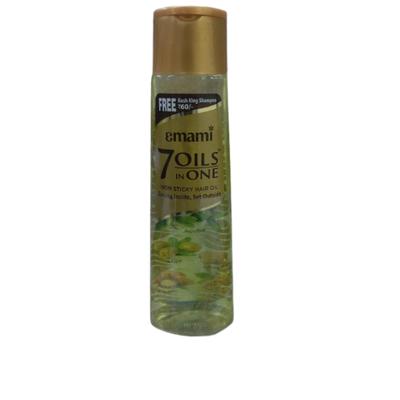 Emami 7 Oils In One Non-Sticky Hair Oil 100 ml (Free Emami kesh King Anti Dandruff Shampoo) - Hair Oils