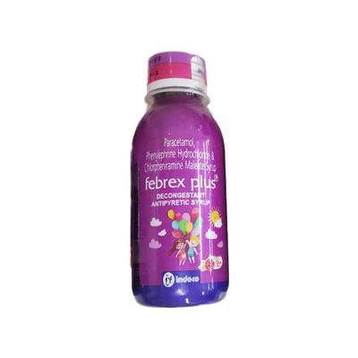 Febrex Plus Delicious Rose Flavour Syrup 60ml - Cough And Cold-Cou