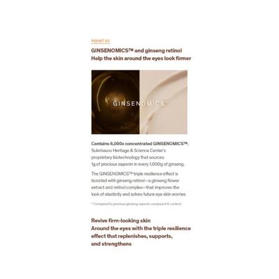 Sulwhasoo Concentrated Ginseng Renewing Eye Cream 20ml - Under Eye Creams & Serums