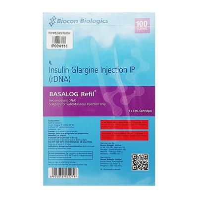 Basalog Refil Cartridge 1X3ml - Diabetes-Ins