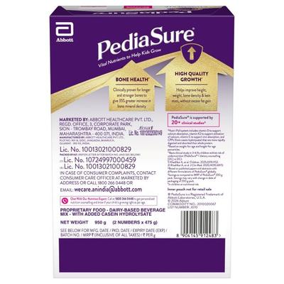 Pediasure Scientifically Designed Nutrition Drink Refill - Chocolate Flavour 950 g - Kids Nutrition