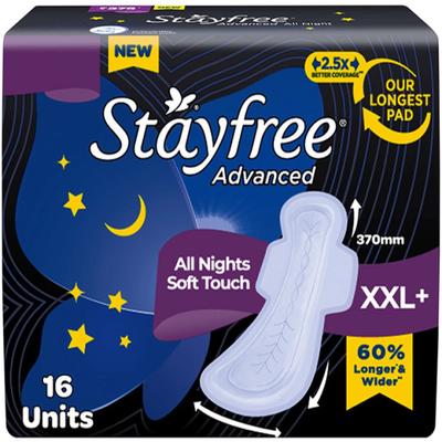 Stayfree New Advanced All Nights Soft Touch XXXL 16's - Sanitary Napkins
