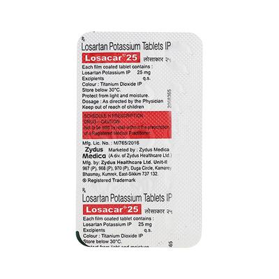 LOSACAR 25mg Tablet 15's - Hypertension-Ang