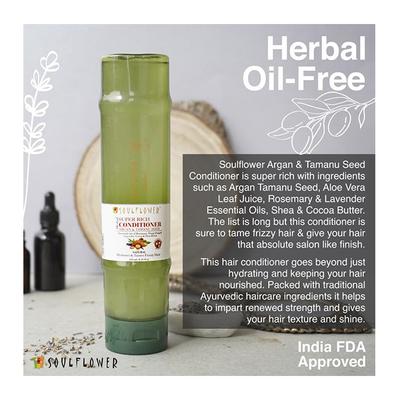 Soulflower Herbal Super Rich Conditioner - Argan & Tamanu Seed 250 ml - Conditioners