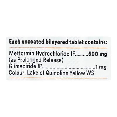 Glimy M1 Tablet 15'S - Diabetes-Ant