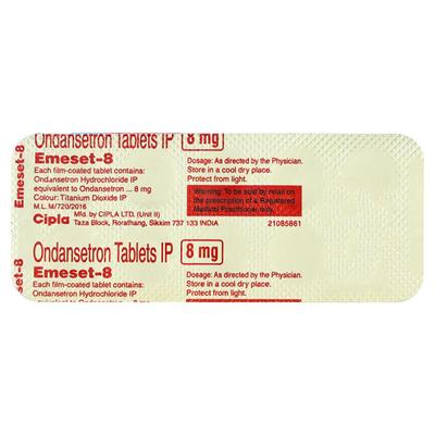 Emeset 8mg Tablet 10'S - Vomitting/Emesis-Ant