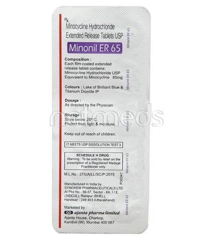 Minonil ER 65mg Tablet 10'S - Bacterial Infections-Tet