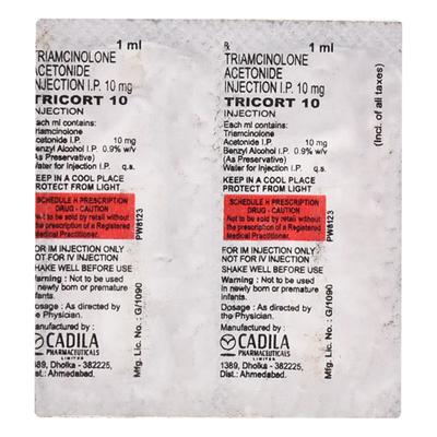 Tricort 10mg Injection 1ml - Hormonal Therapy-Cor