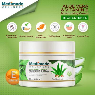 Medimade Aloe Vera And Vitamin E Moisturising Cream (Pack of 2) 1's - Face Moisturizers