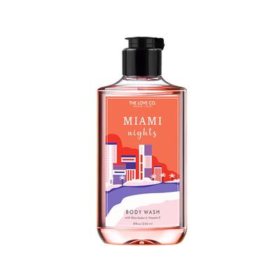 THE LOVE CO. Luxury Miami Nights Body Wash - Body Wash For Women - Mens Body Wash - Foaming Shower Gel - Mesmerising - Hydrating - Moisturizing Body Care - 100% Vegan - Paraben Free 250 ml - Shower Gels & Body Wash