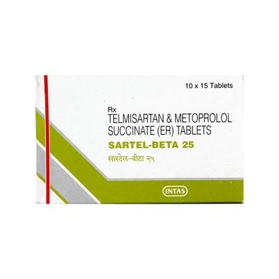 Sartel Beta 25 Tablet 15'S - Hypertension-Ang