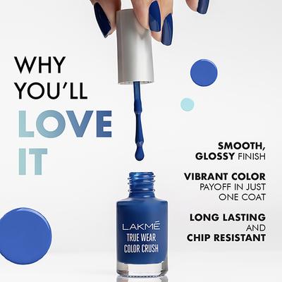 Lakme True Wear Color Crush Nail Polish, Long Lasting & Vibrant Nail Paint, 505, 6 ml - Nail Polish