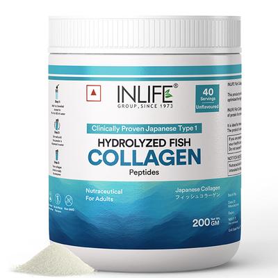 Inlife Hydrolyzed Fish Collagen Powder - Unflavoured 200 g - Hair & Skin