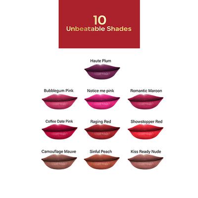 Facescanada Long Stay 3-In-1 Matte Lipstick Primer + Lip Balm Chamomile and Shea Butter Kiss Ready Nude 03, 2gm - Lipsticks