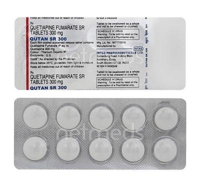 Qutan SR 300mg Tablet 10'S - Schizophrenia-Aps