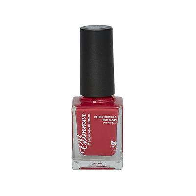Glimmer Premium Nail Enamel Hot Red 10 ml - Nail Polish