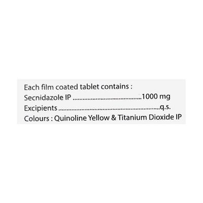SECBACT 1000mg Tablet 2's - Amoebiasis-Ant