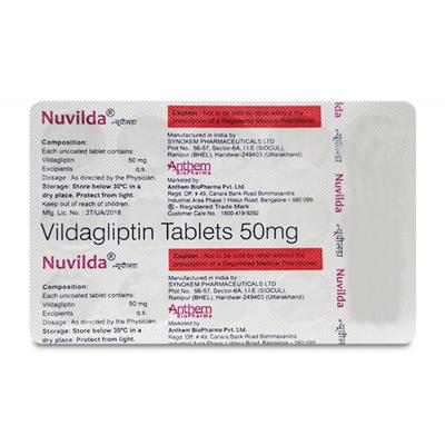 NUVILDA 50mg Tablet 15's - Diabetes-Ant