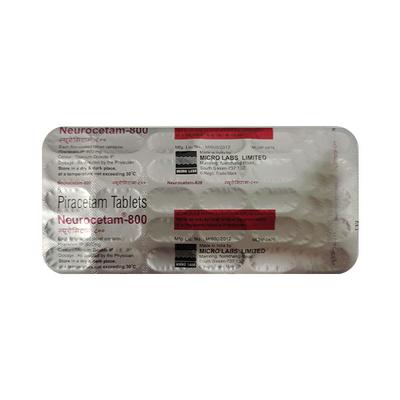 NEUROCETAM 800 Tablet 30's - Nootropics And Neurotrophics