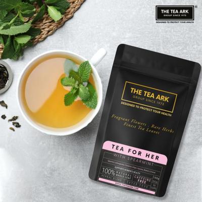 The Tea Ark Tea For Her Tea Powder- Organic Spearmint 100 gm (Pouch) - Green/Herbal Teas