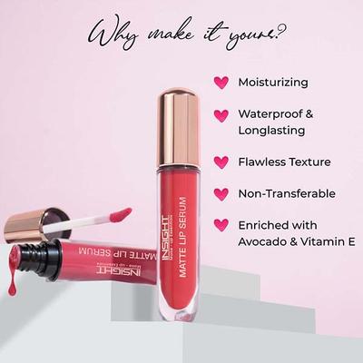 Insight Cosmetics Matte Lip Serum - Peaches 6 gm - Liquid Lipsticks