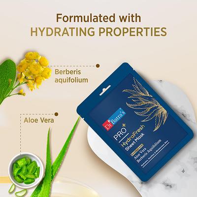 Dr Batras Pro+ Hydrafresh Sheet Mask for Hydrated Skin, Enriched with Aloe Vera 25 gm - Sheet Masks