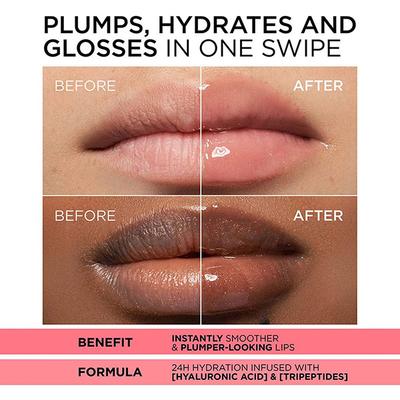 L'Oreal Paris Plump Ambition Hyaluron Lip Oil- 641 Latte Glace- Plumping Lip Oil 5 ml - Liquid Lipsticks