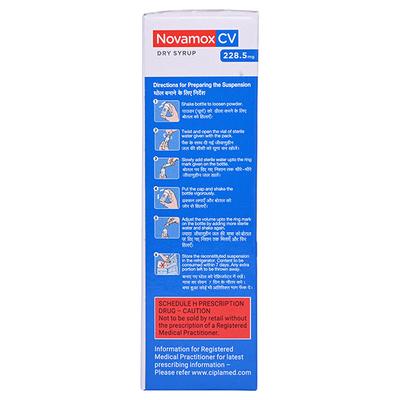 Novamox CV 228.5mg Tangy Orange Flavour Dry Syrup 30ml - Bacterial Infections-Pen