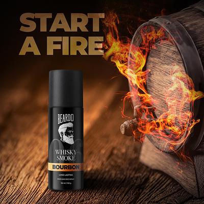 Beardo Whisky Smoke Bourbon Deo Body Spray, Long Lasting Perfume Deodorant, Fresh For Men 150 ml - Men Deodorants/Roll-Ons