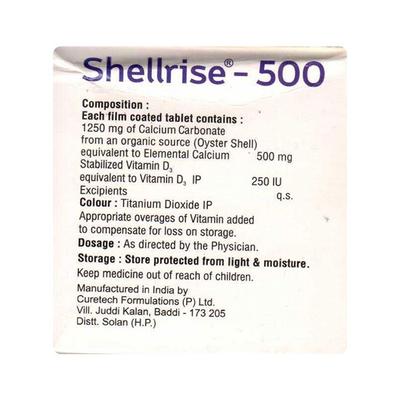 SHELLRISE 500 Tablet 15's - Supplements-Cal