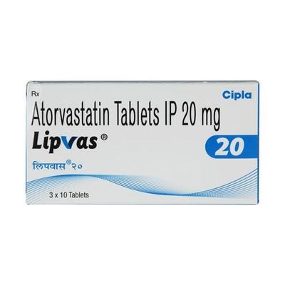 Lipvas 20mg Tablet 10'S - High Cholesterol-Dys