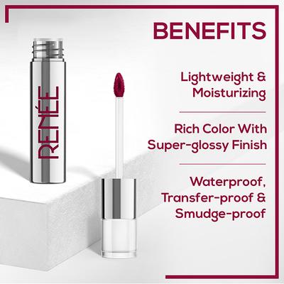 Renee Gloss Stay Transfer Proof Glossy Liquid Lip Color - Sophie 3.5 ml - Liquid Lipsticks