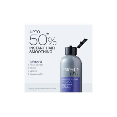 Trichup Pro Damage Repair Shampoo for Dry Frizzy Hair, Dual Action Rebonding and Smoothing 300 ml - Shampoos