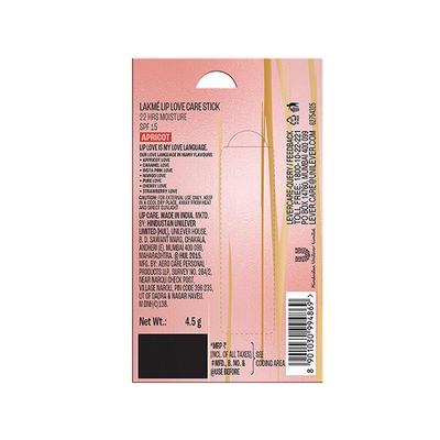 Lakme Lip Love Chapstick Lip Balm - Apricot 4.5 gm - Lipsticks