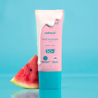 Aqualogica Radiance+ Oil Control Fluid Sunscreen for Oily Skin 50 gm - Body Sunscreen