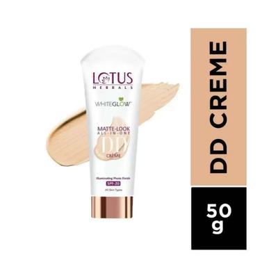 Lotus Herbals Whiteglow Matte-Look All In One Dd Creme Spf-20 Pink Beige D1 8 Gm - Face Sunscreen
