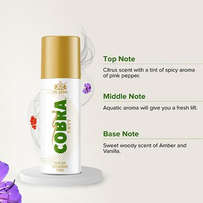 St. John Cobra Oud Perfume Deodorant Spray 150 ml + Cobra Envy Perfume Deodorant Spray 150 ml - Men Deodorants/Roll-Ons