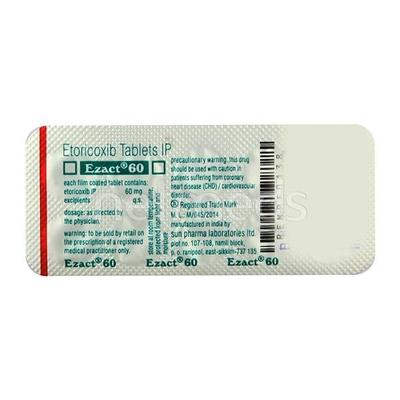 Ezact 60mg Tablet 10'S - Pain relief-Nsa